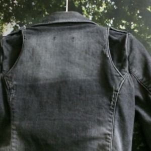 Zara Jackets & Coats - Distressed Denim Moto Jacket in Grey Zara Jackets & Coats - Distressed Denim Moto Jacket in Grey