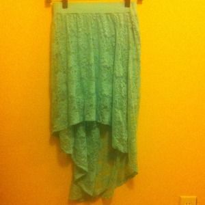 Blue Forever 21 Hi-Low Skirt