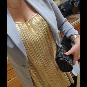 H&M Tops - H&M Gold Pleated Top H&M Tops - H&M Gold Pleated Top