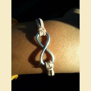 Leather charm bracelet..