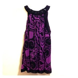 Purple and Black Swirl Top