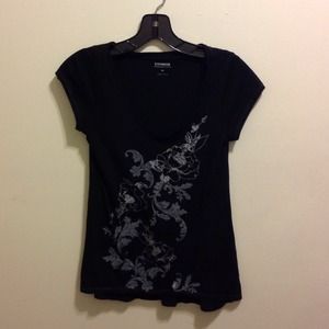 Express XS Black Cotton Top