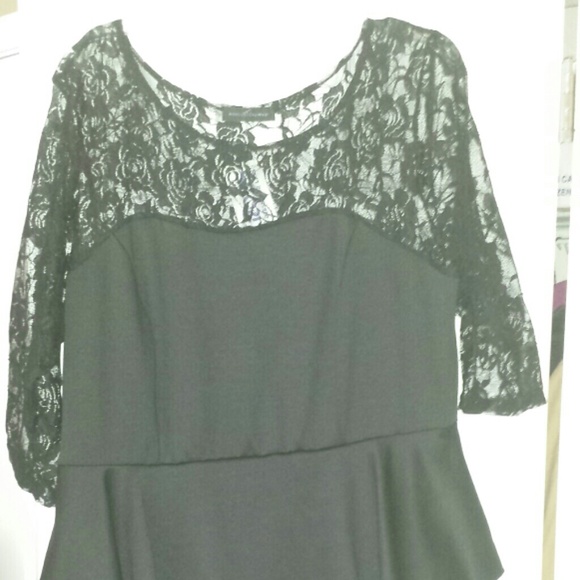 Black peplum dress