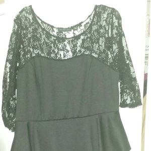 Black peplum dress