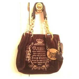 Juicy Couture brown velour purse