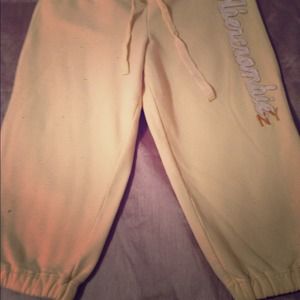 Light yellow AF cropped sweatpants