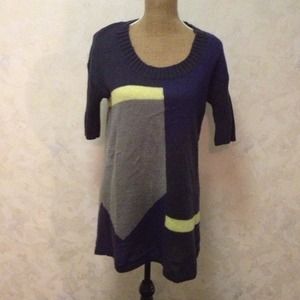 DKNY sweater colorblock tunic
