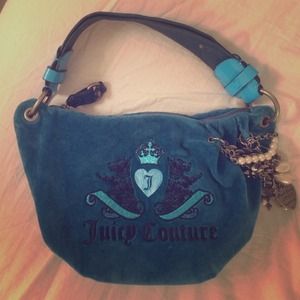 Juicy Couture blue velour purse