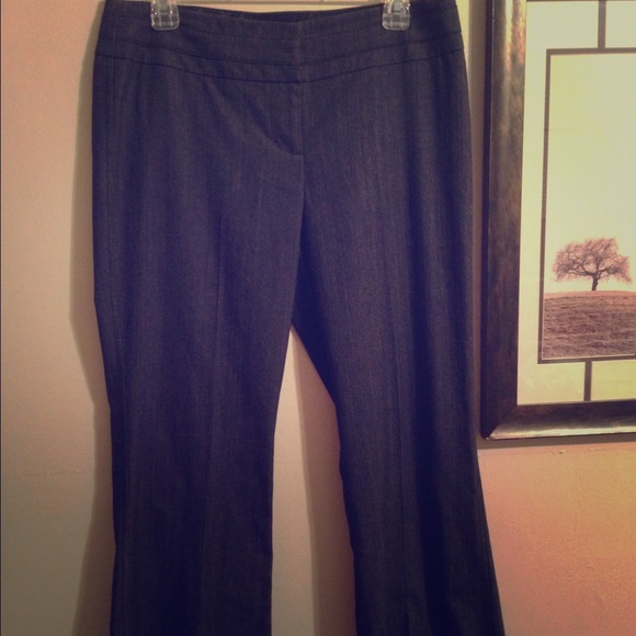 Gray pinstripe dress pants