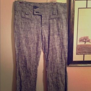Gray and white tweed dress pants