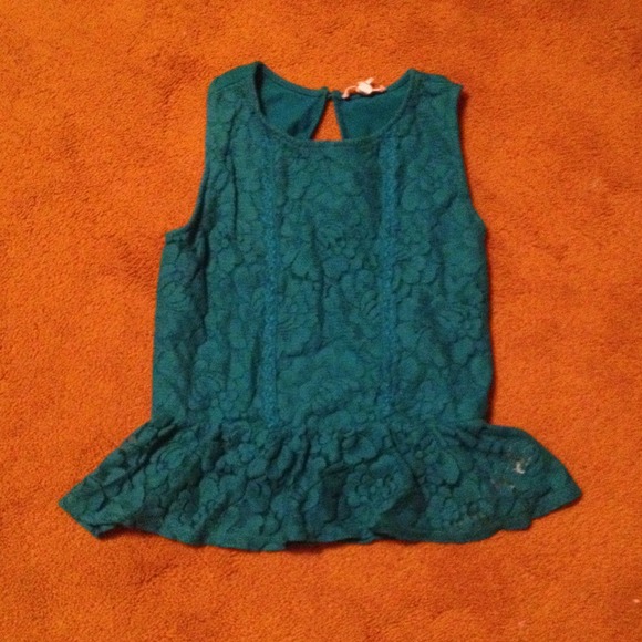 Aeropostale Lace Peplum Top