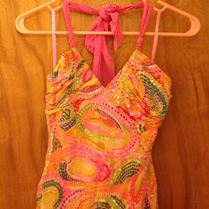 Bright, Colorful BCBG Cocktail Dress