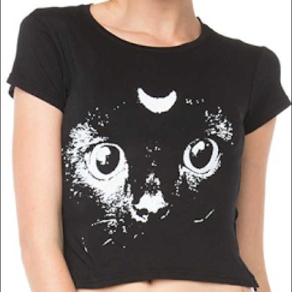 cat graphic brandy Melville crop shirt