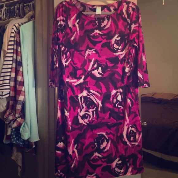Floral purple work dress