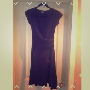 Black Jersey Wrap Dress
