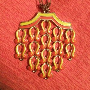 Ornate yellow and orange necklace