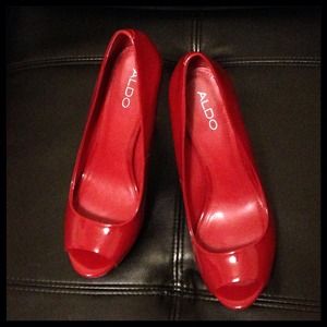 RESERVED for @allikennedy Red Patent Pumps