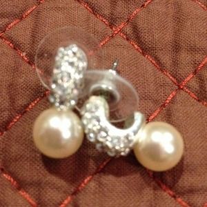 Diamond and pearl earrings SOLD in BUNDLE