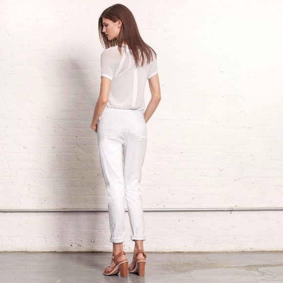SOLD - Rag & Bone Dash Tattered White Jeans - Picture 2 of 2