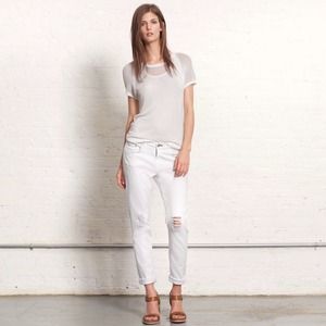 SOLD - Rag & Bone Dash Tattered White Jeans