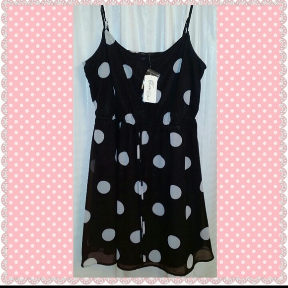 21 Black polkadot dress