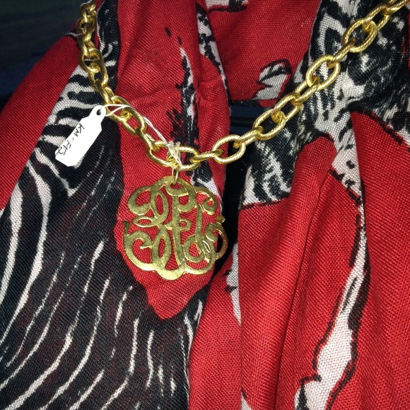 Universal Monogram necklace. Gold plate