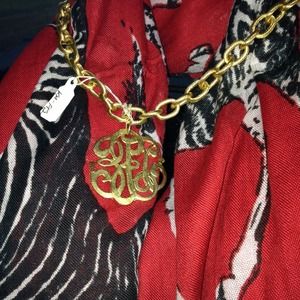 Universal Monogram necklace. Gold plate