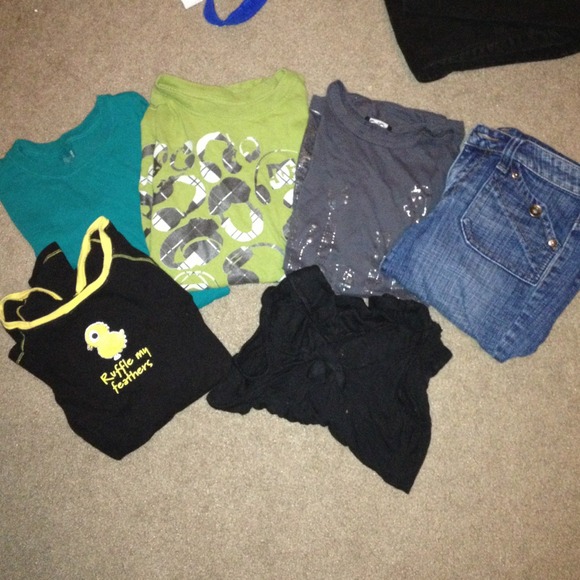 6 shirts tops - small