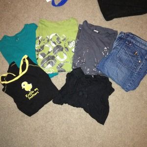 6 shirts tops - small