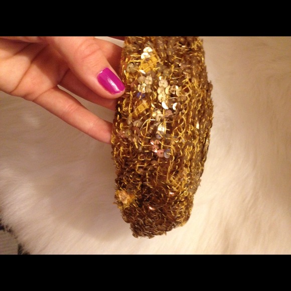 Vintage gold sequin pillbox hat - Picture 3 of 4