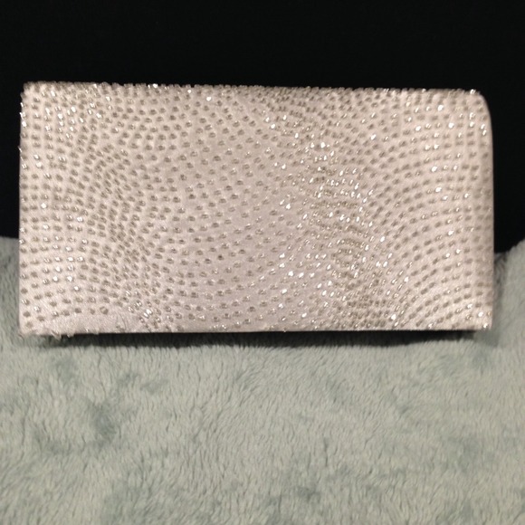 SILVER STUDDED EVENING PURSE
