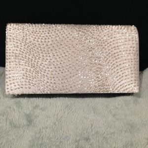 SILVER STUDDED EVENING PURSE