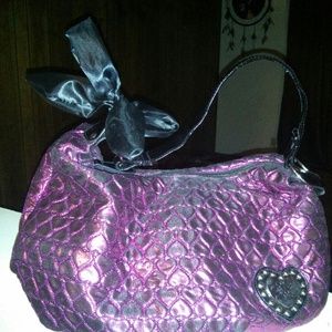 Hot pink metallic hobo