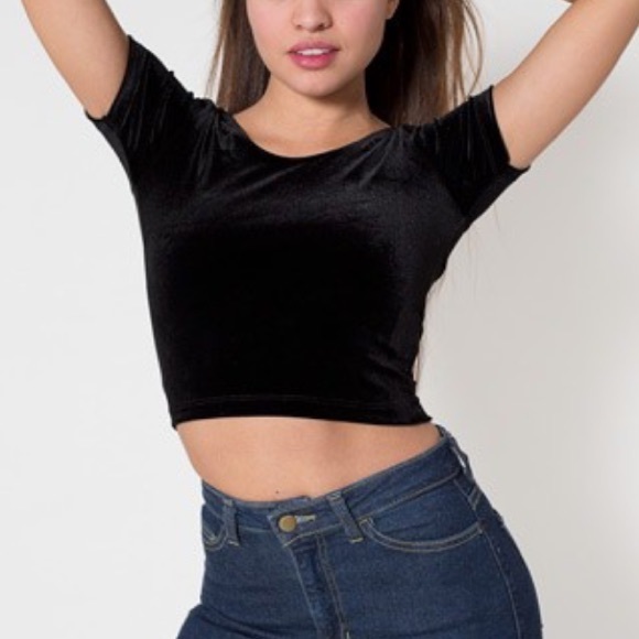 Good quality Velvet cute crop top