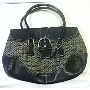 ❗️SOLD❗️Authentic Black and Grey Coach Purse