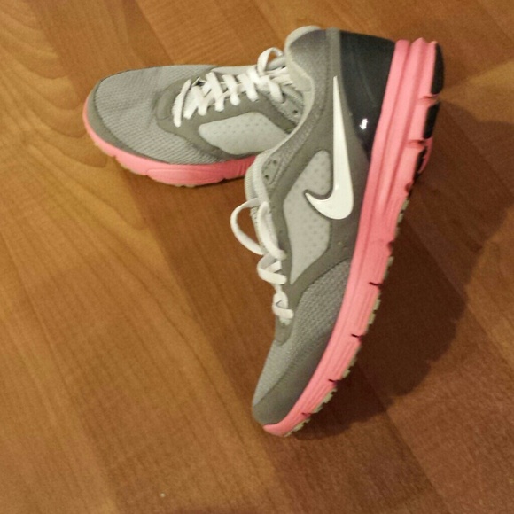Nike pink and gray shoes