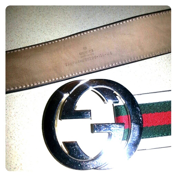 White Authentic Gucci Belt