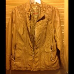 Retro look faux leather  jacket