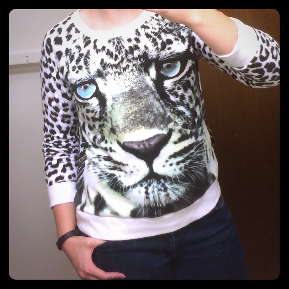 Forever 21 Cat Crewneck