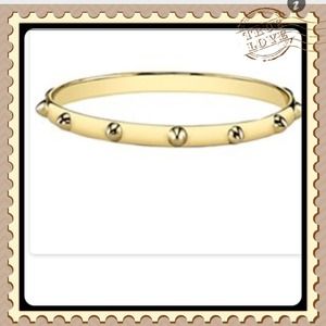 Gold tone spike bangle bracelet:)