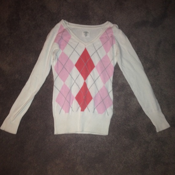 Red Pink and White Sweater 💖