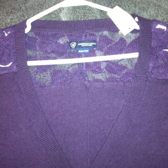 Purple cardigan