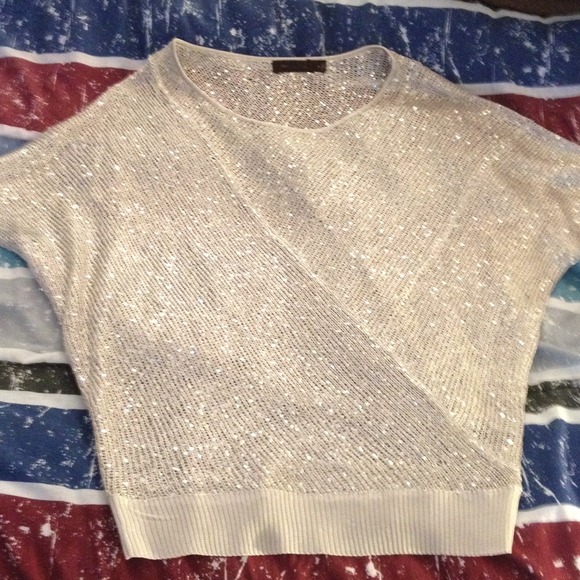 The Limited Tops - Sparkly sheer sweater