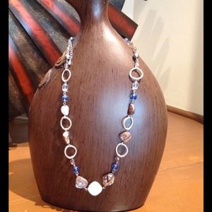 Lia Sophia Stone & Hammered Silver