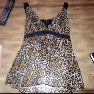 La Rok leopard print top. sexy. medium
