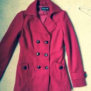 Red Forever 21 Coat Never Worn!