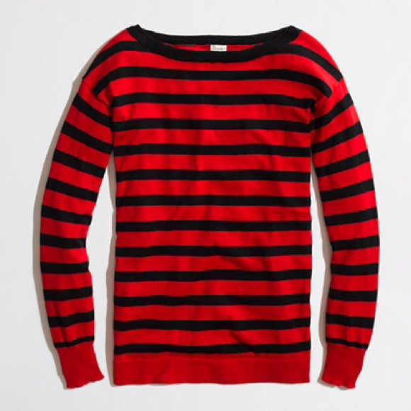 J. Crew Stripe Boatneck Sweater