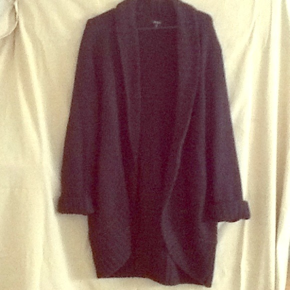 Express long black cardigan