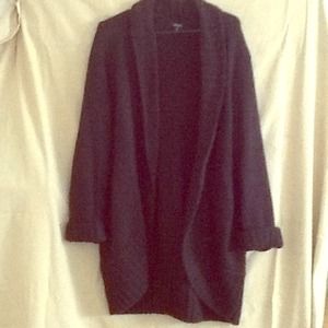 Express long black cardigan
