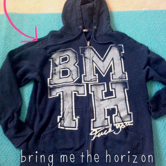 Jackets & Blazers - Rare bring me the horizon 'F**K YOU' zip up hoodie